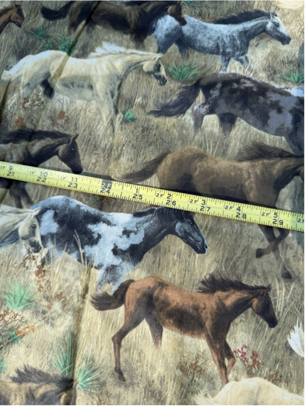 James Hautman Running Horses Fabric 4.16 Yds 44” Wide Cranston Western Mustang - Picture 5 of 9